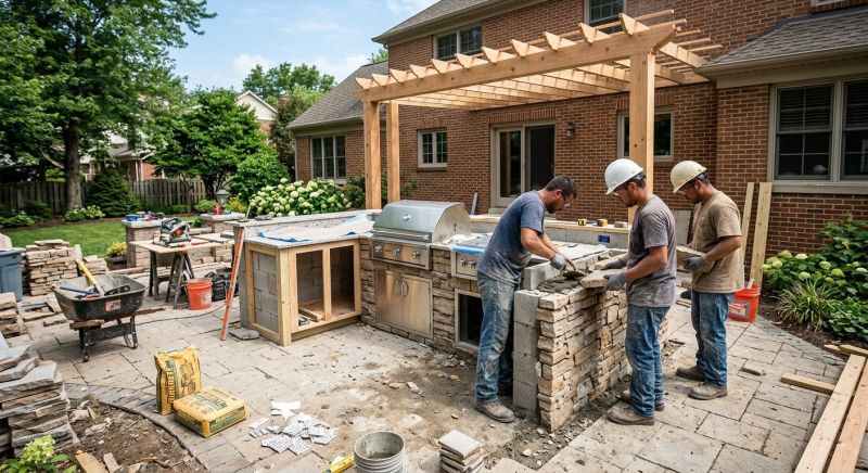 Outdoor Kitchen Construction in Pearland, TX